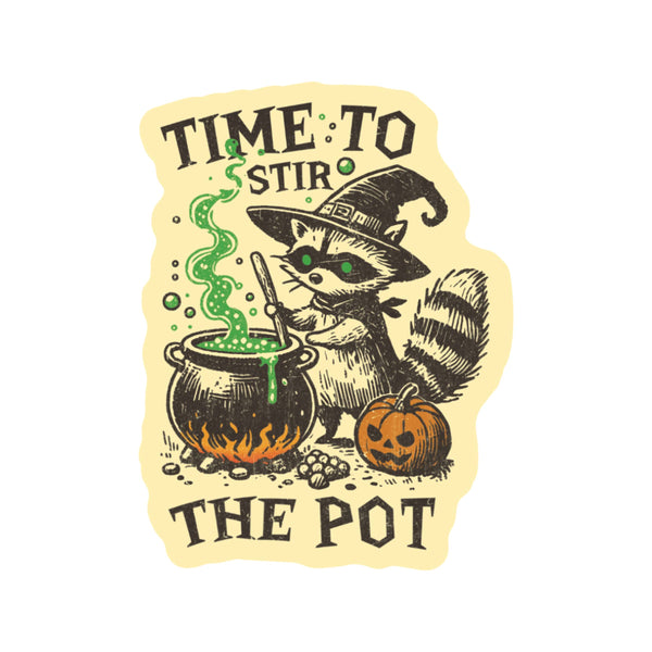 Halloween Stir the Pot Humor High Quality Vinyl Sticker