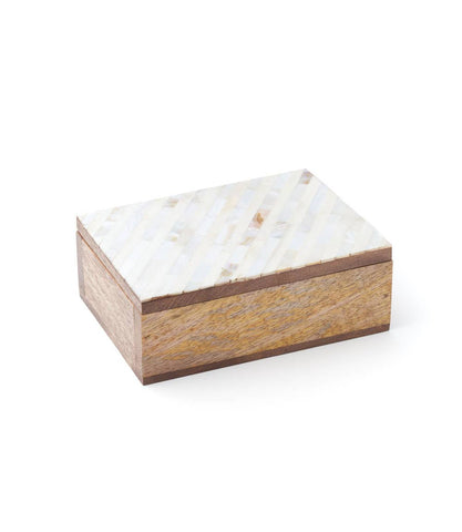 Chandani Treasure Box - Moonbeams Medium, Bone, Shell, Wood