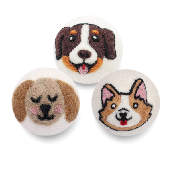 Dogs: Eco Wool Dryer Balls Fair Trade: Corgi