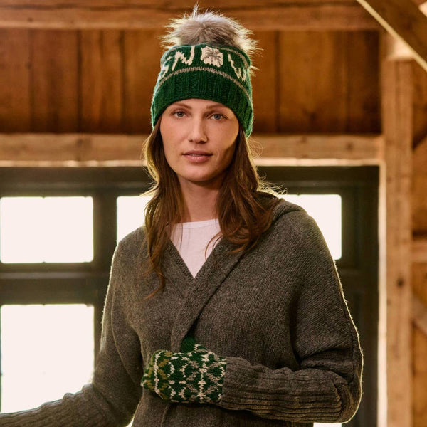 Freya Evergreen Knit Mittens