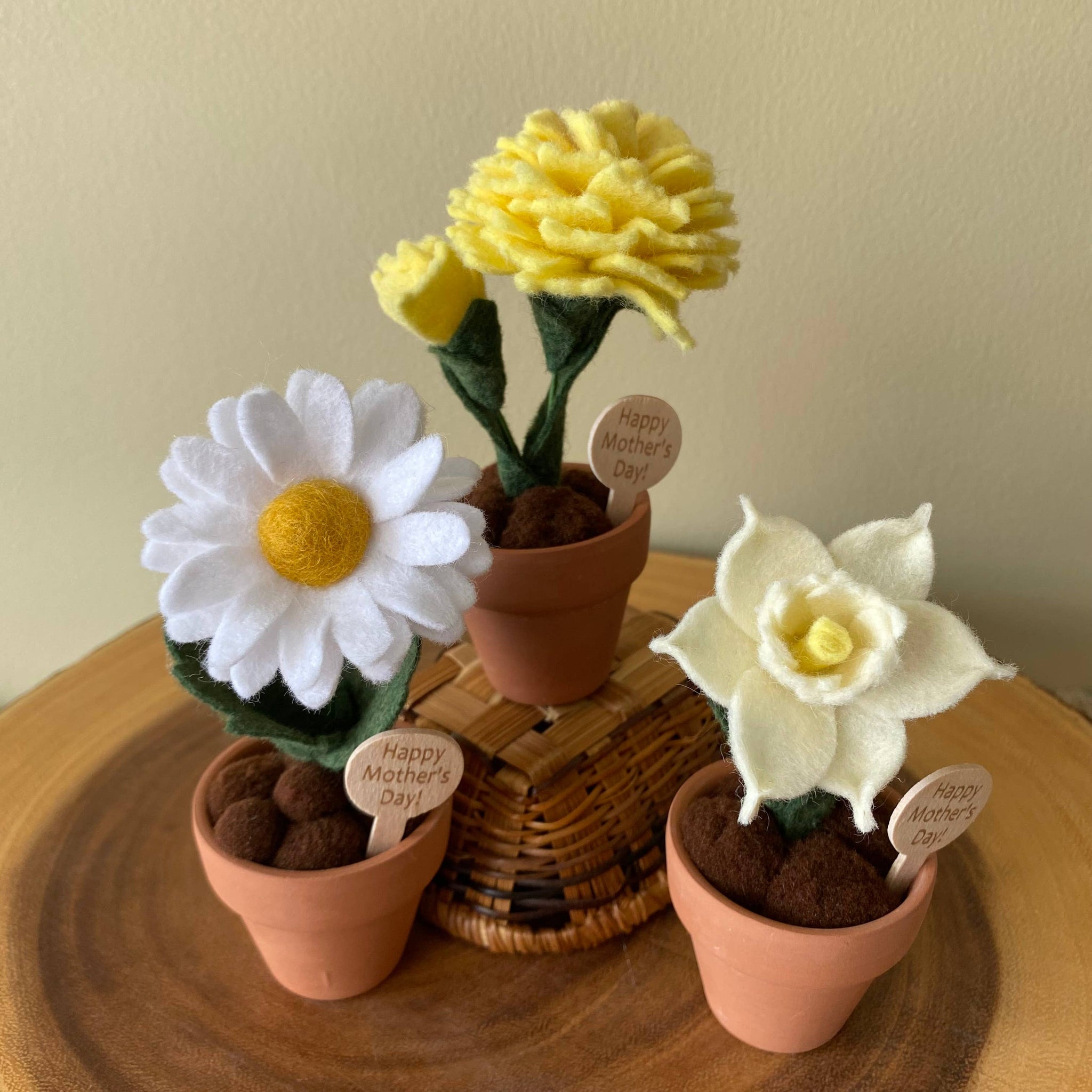 Mother’s Day Felt Forever Flowers (Yellow)