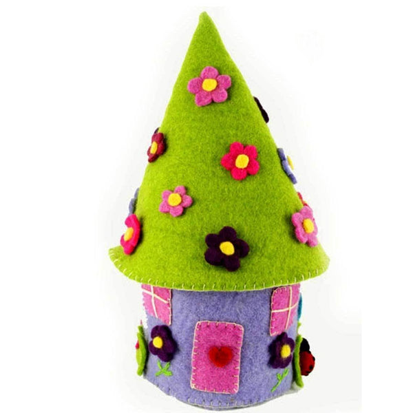 Handcrafted Purple Felt Fairy House
