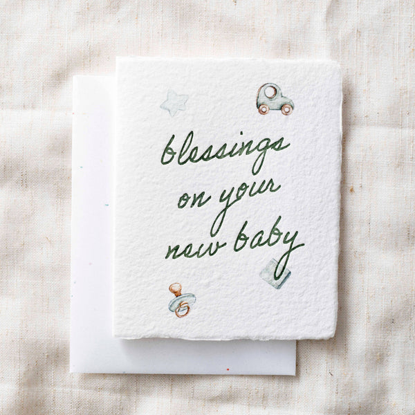 Blessings On New Baby Shower | Eco-Friendly Greeting Card