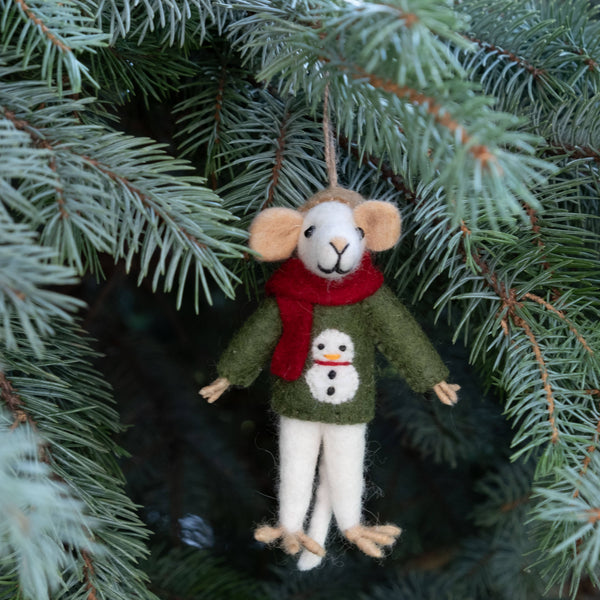 Ornament - Christmas Decor - Mouse Carolers, Assorted
