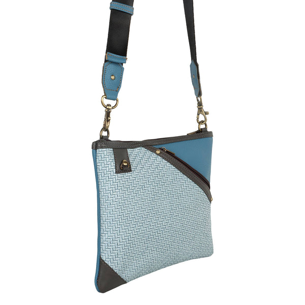 FOXIE - Grayson Wide Crossbody in Blue