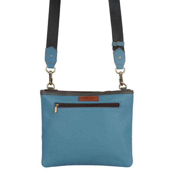FOXIE - Grayson Wide Crossbody in Blue