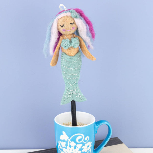 Mermaid Wild Woolie Handfelted Wool Ornament