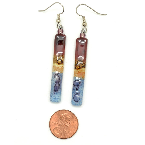 Long Colorful Glass Stick Earrings