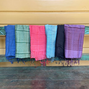 Cotton/Silk Stripes Scarf, Vietnam