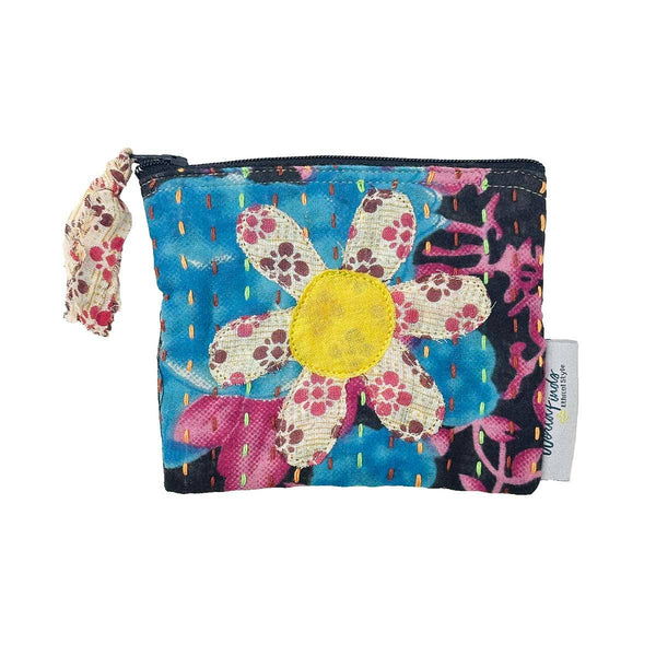 Kantha Flower Coin Purse