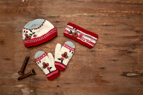 Color Block Hygge Holiday Knit Mittens