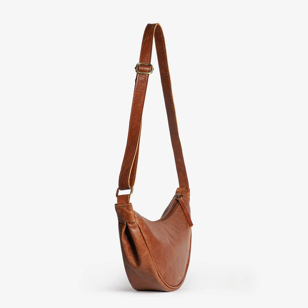 Leather Moon Sling Bag - Vintage