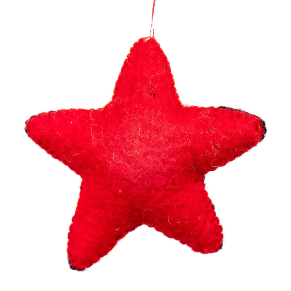 STAR Santa Handmade Felt Ornament