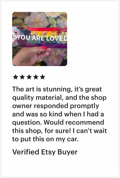 You Are Loved Rainbow Bumper Sticker | LGBTQ+ Pride Decal