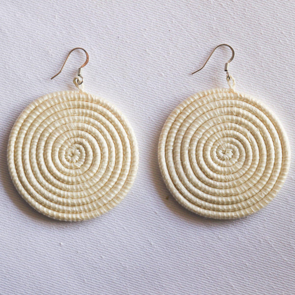 Woven Disc Earrings – Large