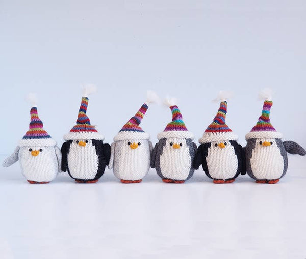 Penguin with Stripe Hat Holiday Ornament