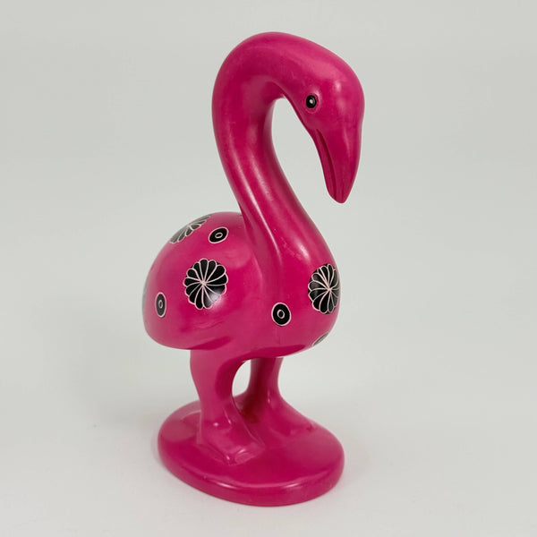 Soapstone Bird, Flamingo, 6.25"