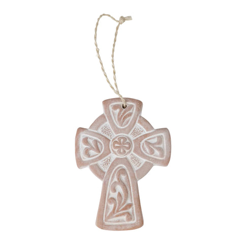 Fleurish Terracotta Cross Ornament