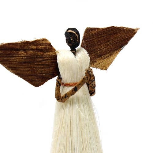 Sisal Angel Ornament, Hands In Prayer