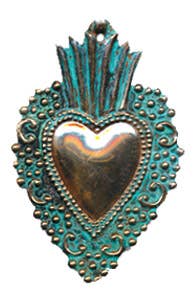 Copper Heart Milagro, Large (MC05)