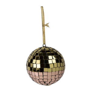 Rose Gold Disco Ball Ornament