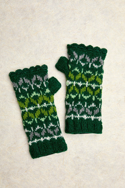 Freya Evergreen Knit Handwarmers