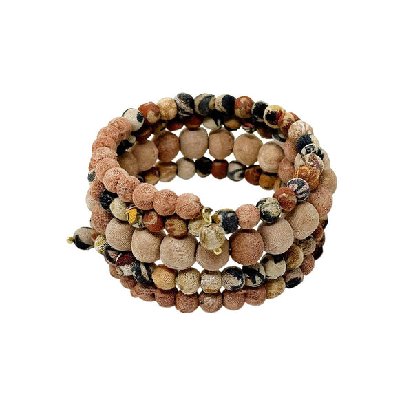 Kantha Desertscape Spiral Bracelet