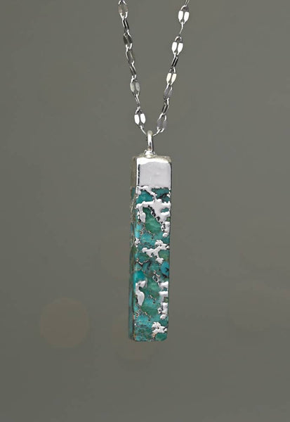 Brayden Turquoise Necklace in Silver