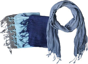 Hand Loomed Cotton Scarf, Natural Dyed, India
