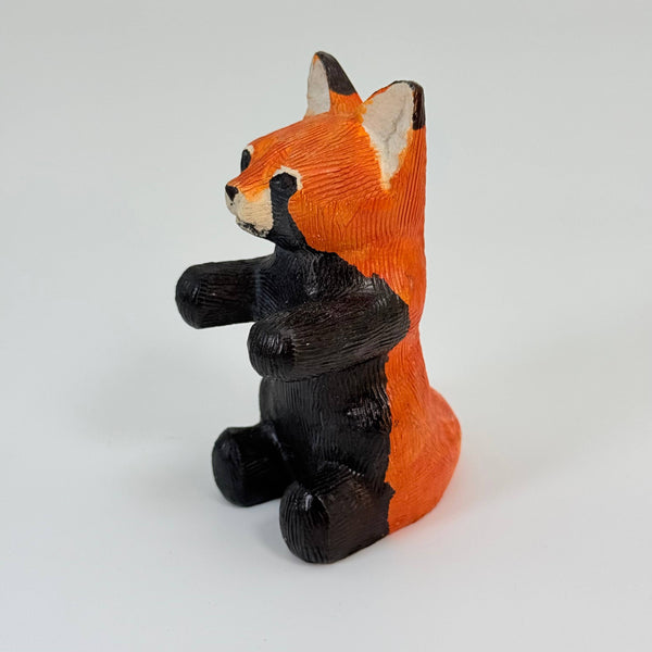 Soapstone Red Panda (bear), Sitting Up, 4" Type A