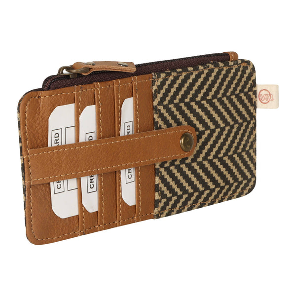 Dani 7-Slot CC Wallet w/ ID Pocket - Herringbone