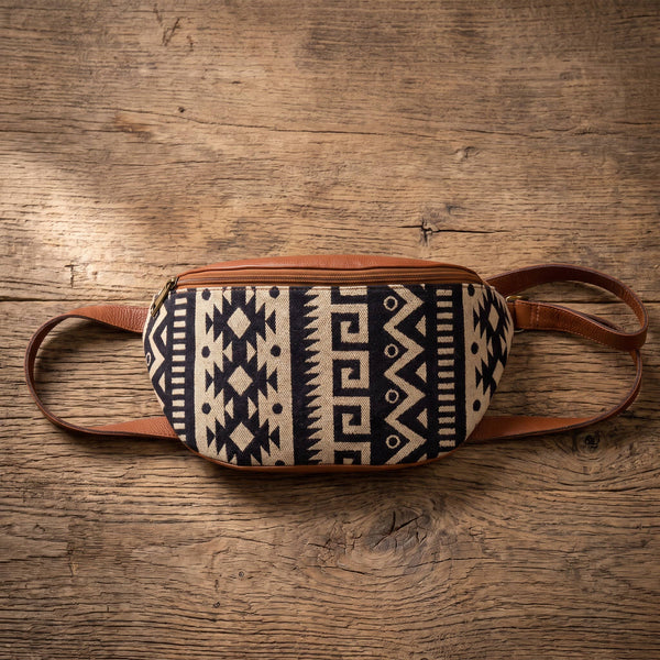 Belt Bag XL Leather & Artisan Textile