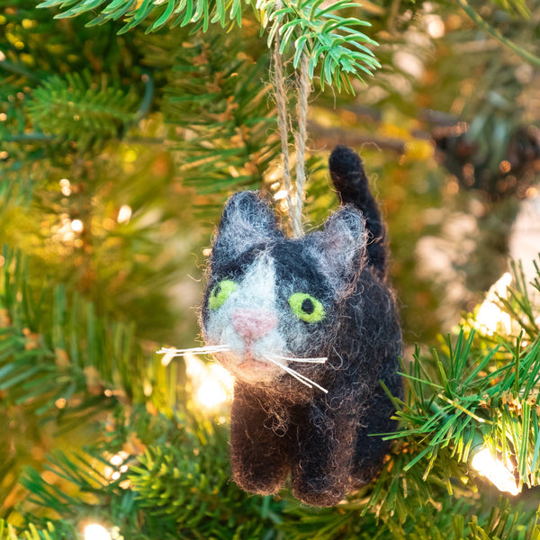 Little Felt Cat Ornaments