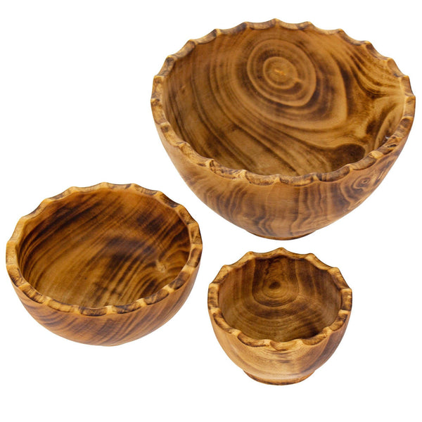 3 Piece-Nested Jacaranda Wood Bowls
