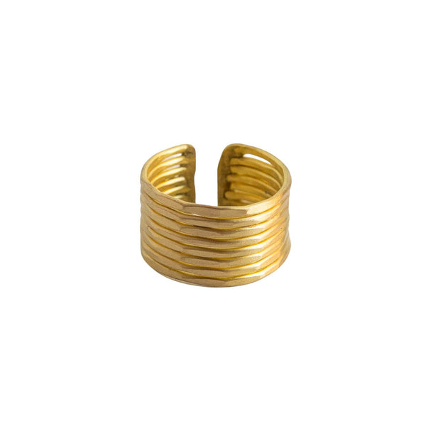 Stacked Column Ring - Gold