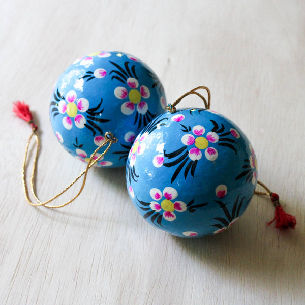 Paper Mache Ball Ornaments