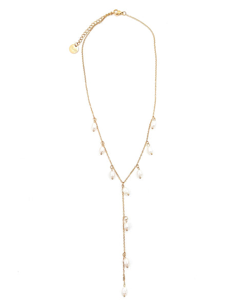 Penelope Pearl Lariat Necklace