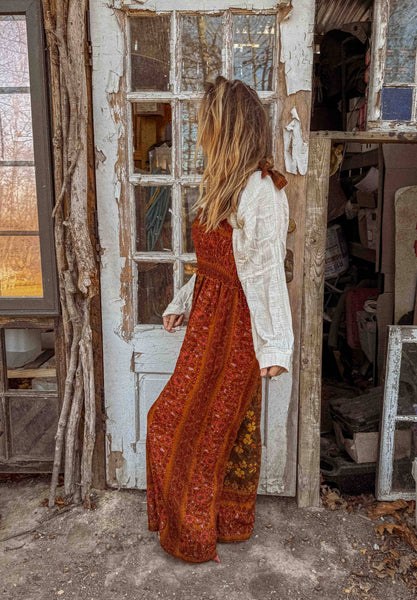 Boho Floral Printed Jumpsuit Pants 2 in 1, Free Spirit Style