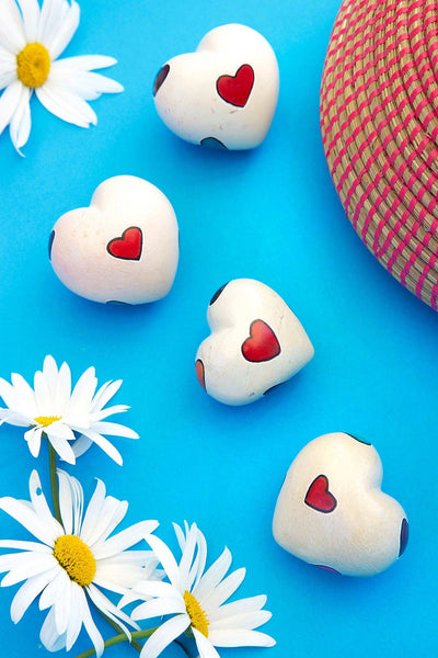 Kenyan Soapstone Love is Love Keepsake Hearts