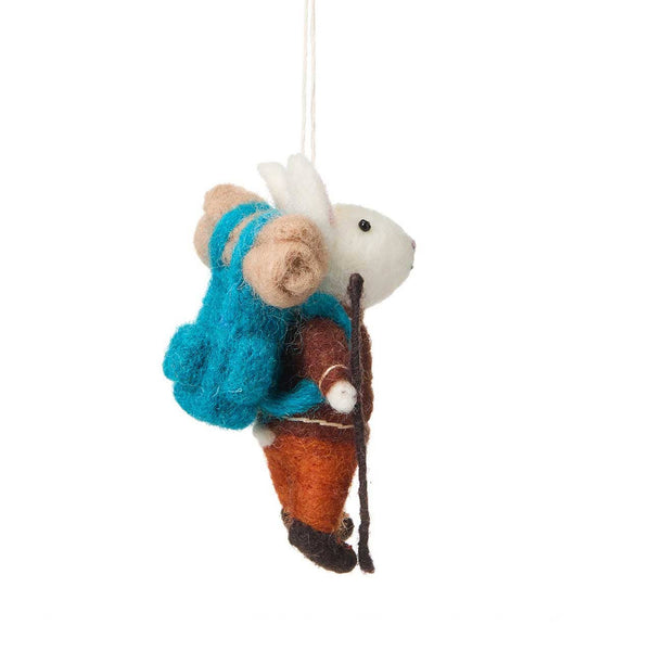 Hoppy Trails Bunny Christmas Ornament