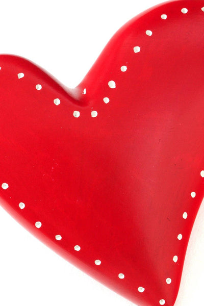 Medium Red Soapstone Off Beat Heart