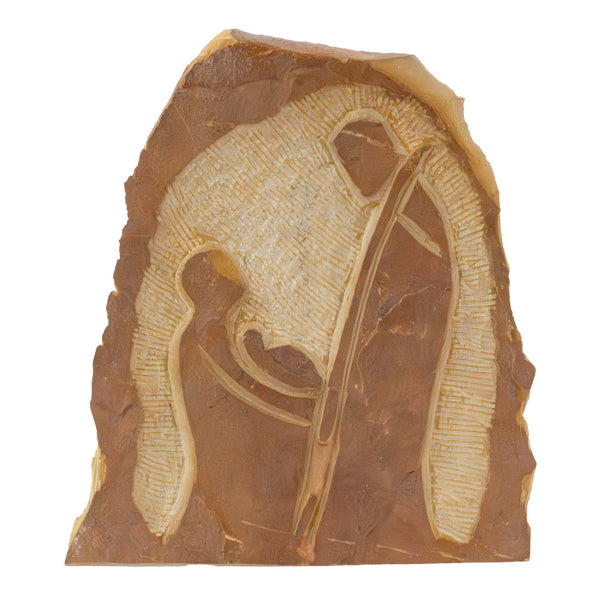 Rustic Unpolished Soapstone Kenya Holy Family Sculpture