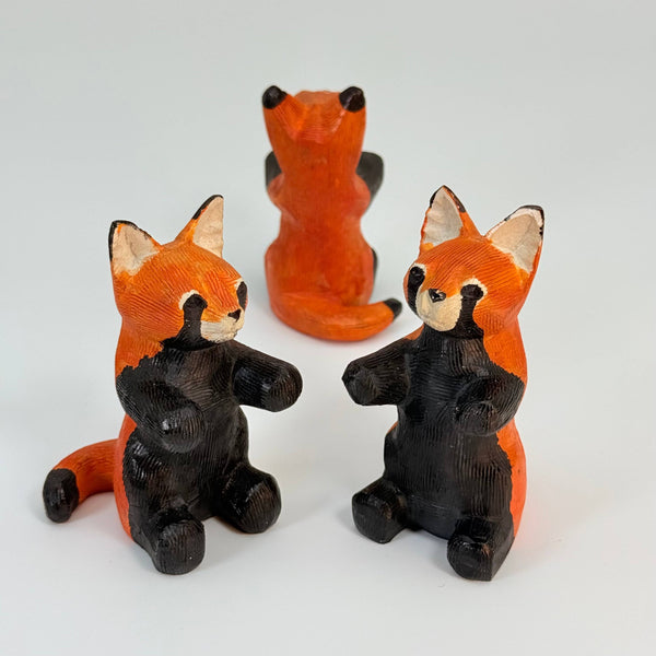 Soapstone Red Panda (bear), Sitting Up, 4" Type A