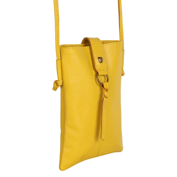 Jennie Small bag w/ slim strap closure & tassel - Canary Yel