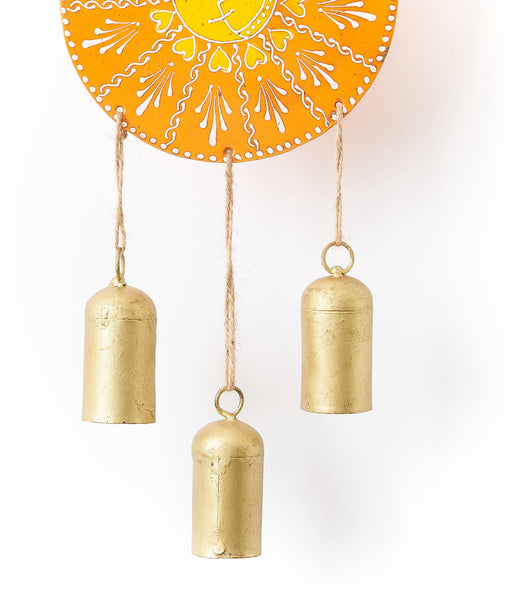 Henna Treasure Sun Bell Wind Chime-Hand Painted Patio Decor