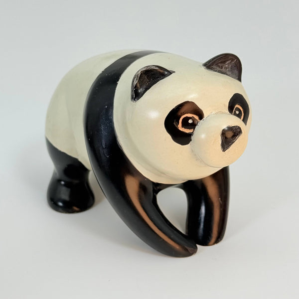 Soapstone Panda Bear Cuddly, 4.75"
