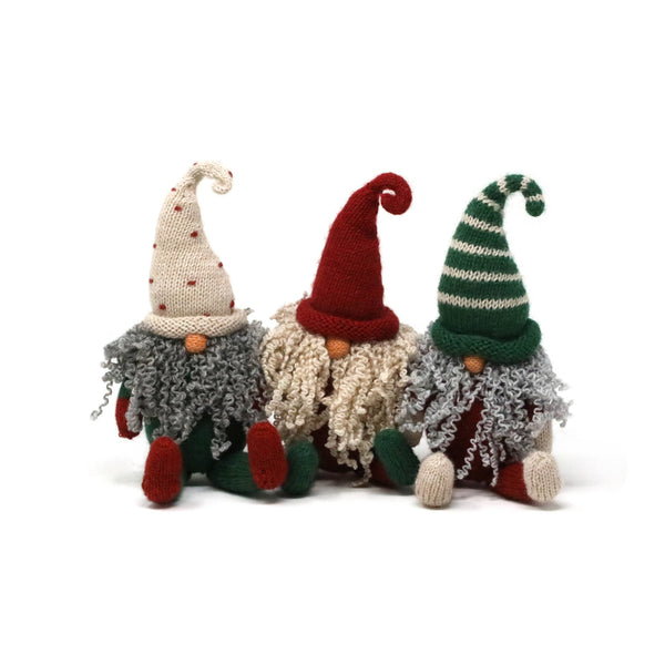 8" Knit Sitting Gnomes