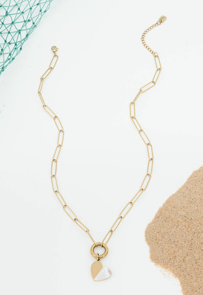 Heart of Mary Necklace Gold
