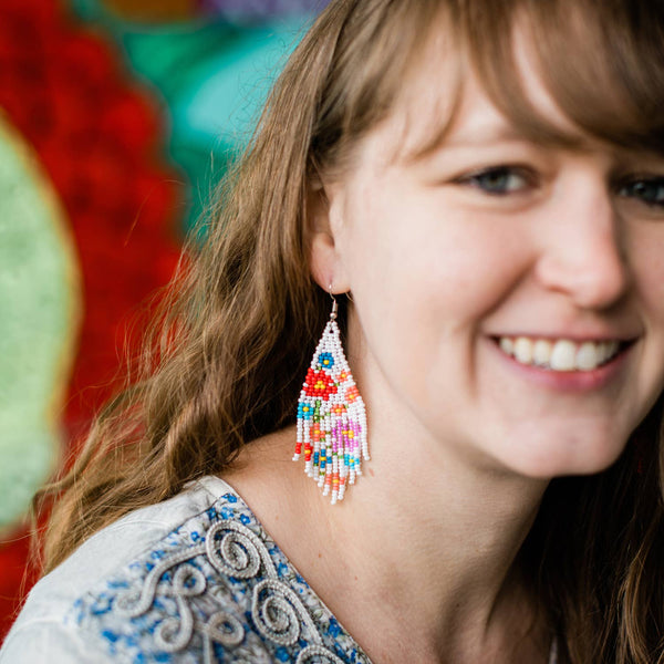 Flower Fringe Earrings