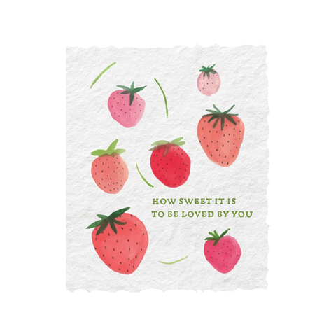 Strawberry Love Valentine's Day | Eco-Friendly Greeting Card